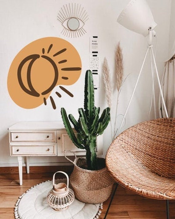 Boho Wall Decal / Boho Wall Sticker / Extraíble Reposicionable Etsy