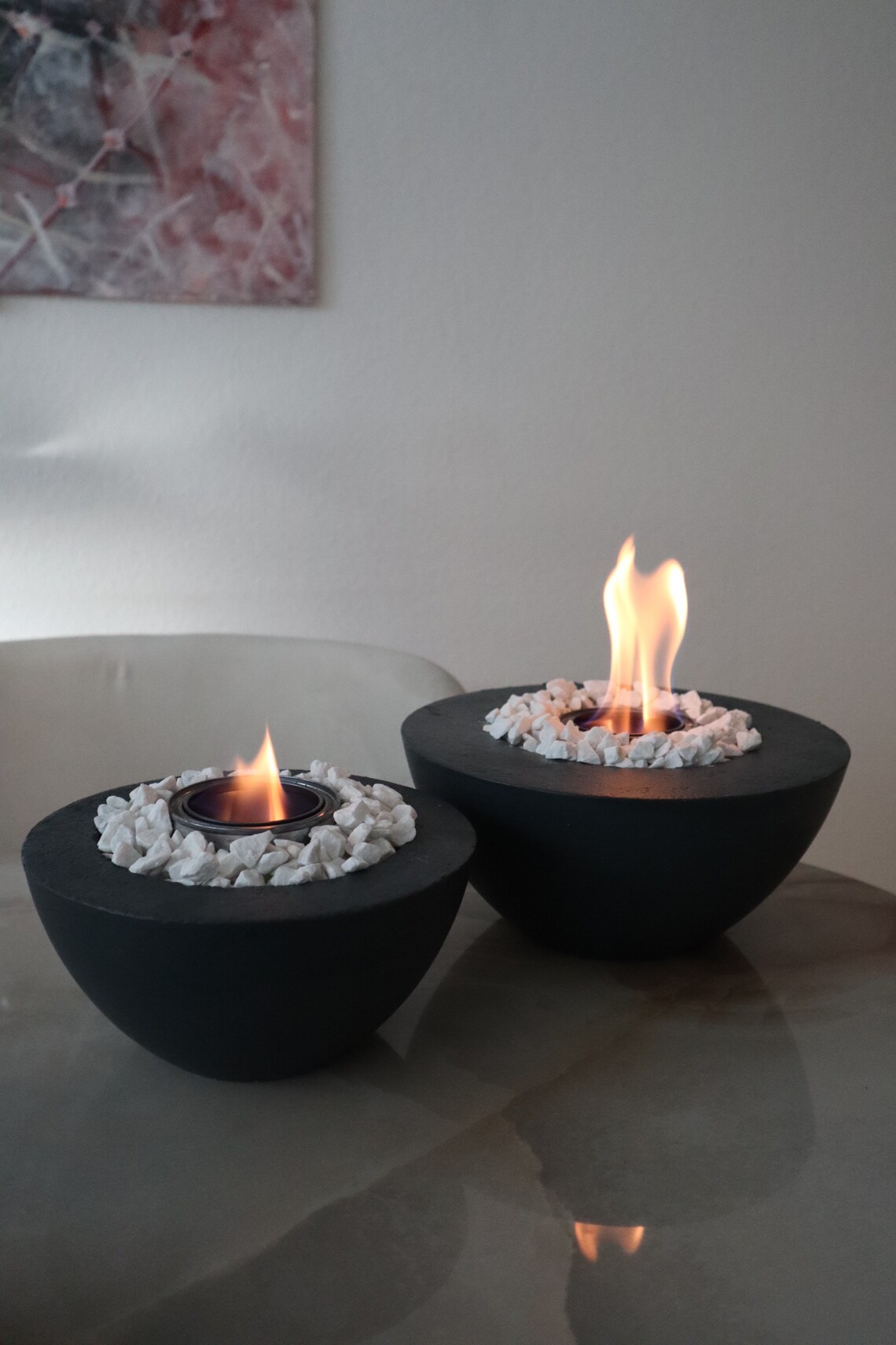 Feuerschale aus Beton Tablefire Firebowl Fackel Etsy