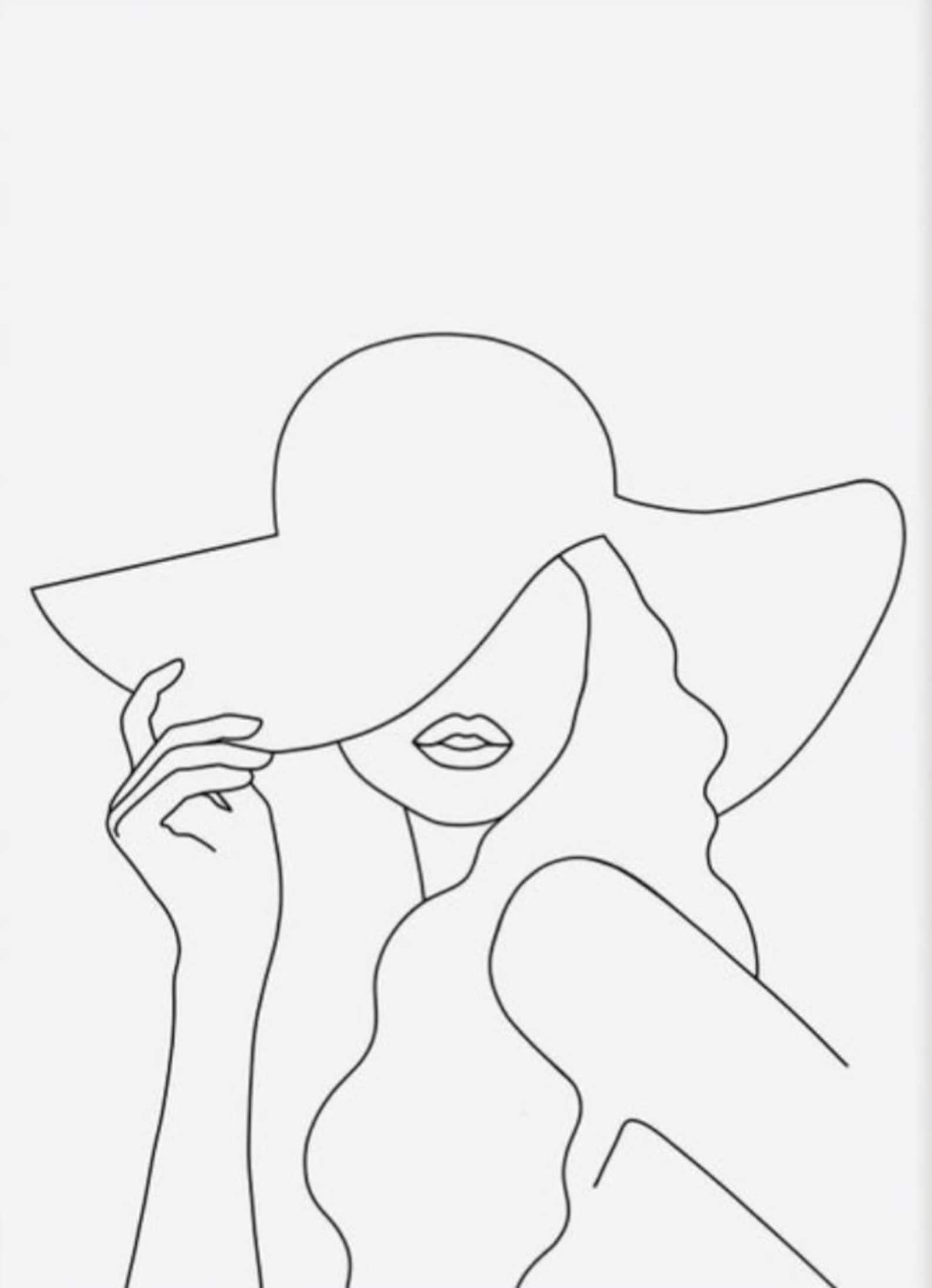 Woman Line Art Simple Prints Minimalist Home Decor - Etsy Canada