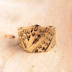 Spielkarten Ring, Poker Ring, Damen Ring, Herren Ring, Edelstahl, Streetwear Ring, Siegelring, Streetwear Schmuck, Modeschmuck