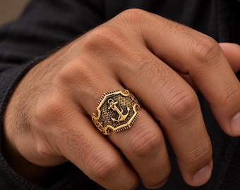 Tree of Life Copper Ring for Men & Women, Handcrafted Rustic Signet Ring, Celtic Yggdrasil Band, Nature Jewelry, 7th Anniversary Gift