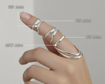 Arthritis Finger Splint For Both Joints Ring Bronze Splint For lateral Deviation Adjustable Sterling Silver 925 Or Yellow Bron