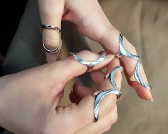 Arthritis finger splint for lateral deviation sterling silver 925 or bronze, for EDS