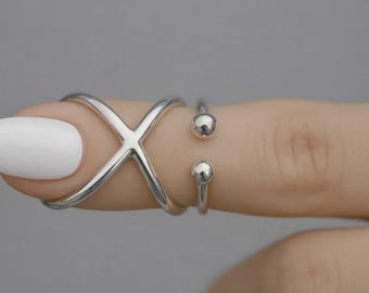 Vingerspalk voor het zijwaarts buigen van laterale deviatie sterlingzilver 925, artritisring, messing of koperen ring voor Ehlers Danols, EDS