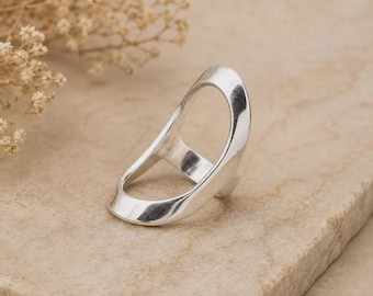 Handmade Sterling Silver Arthritis Ring, Trigger Finger Splint