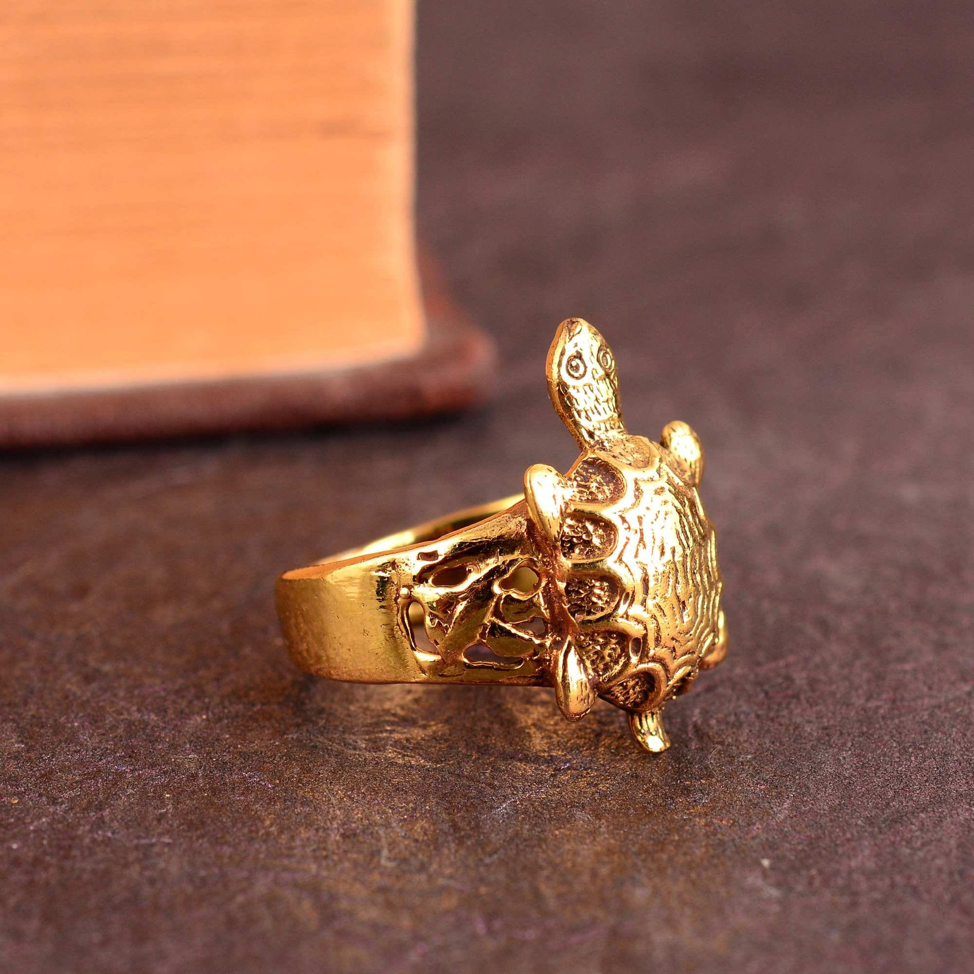 Pure gold cheap tortoise ring price