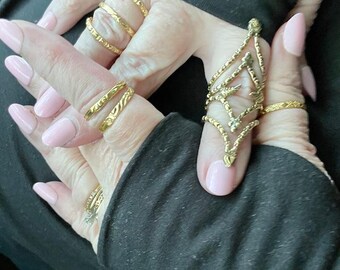 Handmade Brass Arthritis Ring, Adjustable EDS Finger Splint