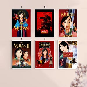 Mulan 1998 Classic Movie Canvas Poster UNFrame 8&#39;&#39;x12&#39;&#39;,12&#39;&#39;x18&#39;&#39;,14&#39;&#39;x21&#39;&#39;,16&#39;&#39;x24&#39;&#39;,20&#39;&#39;x30&#39;&#39;,24&#39;&#39;x36&#39;&#39;