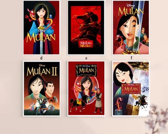 Póster de la película clásica Mulan de 1998 (sin marco, 20 x 30 cm, 30 x 45 cm, 35 x 53 cm, 40 x 60 cm, 50 x 76 cm, 60 x 91 cm)