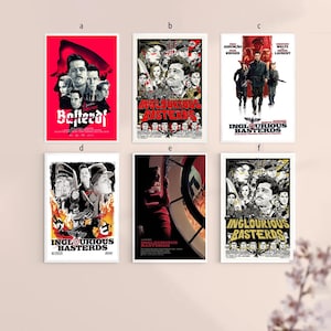 Póster de la película clásica "Malditos Bastardos" (2009), sin marco (20 x 30 cm, 30 x 45 cm, 35 x 53 cm, 40 x 60 cm, 50 x 76 cm, 60 x 91 cm)