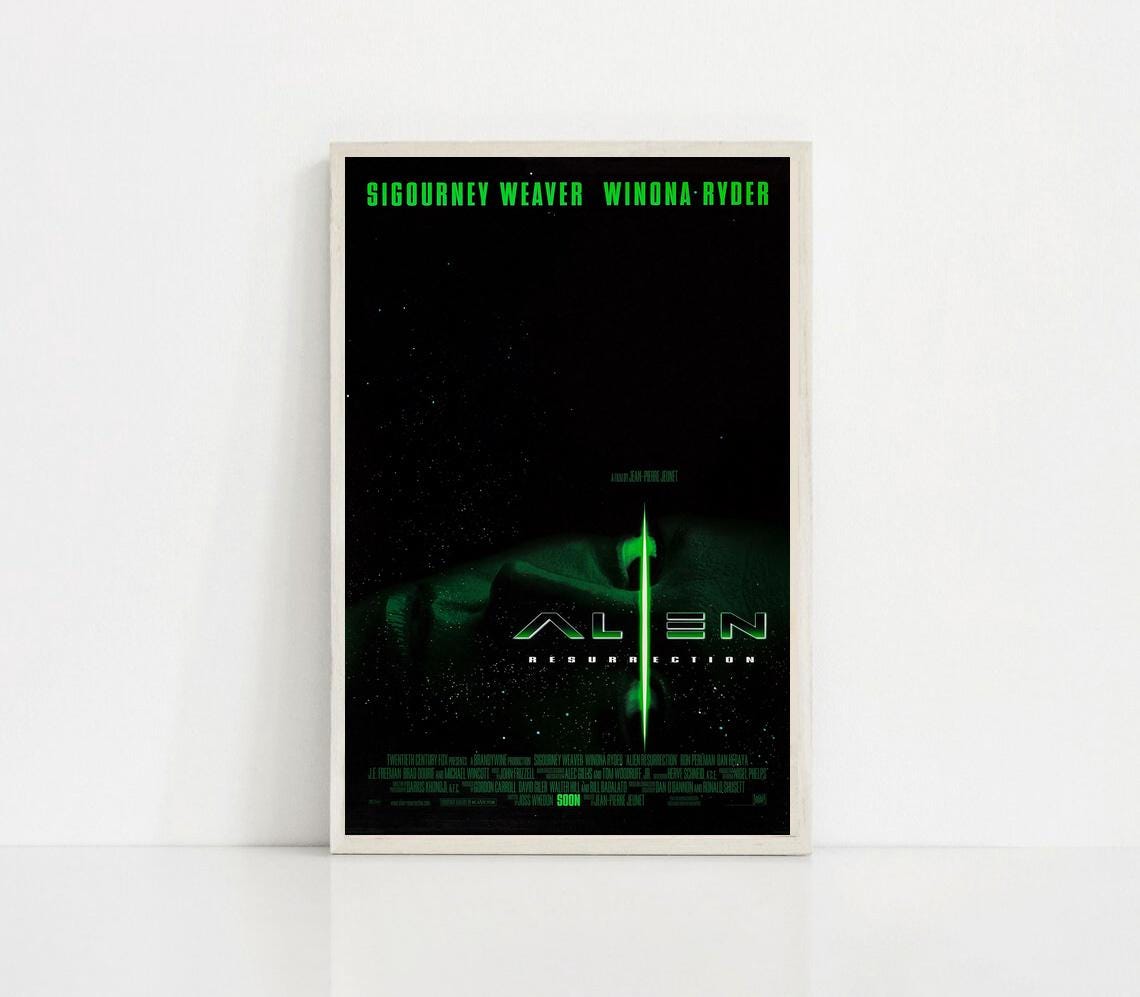 Alien Resurrection 1997 Movie Classic Film Canvas Poster Unframe 8''x12 ...