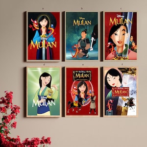 Mulan 1998 Classic Movie Canvas Poster UNFrame 8&#39;&#39;x12&#39;&#39;,12&#39;&#39;x18&#39;&#39;,14&#39;&#39;x21&#39;&#39;,16&#39;&#39;x24&#39;&#39;,20&#39;&#39;x30&#39;&#39;,24&#39;&#39;x36&#39;&#39;