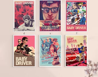 Baby Driver 2017 Classic Movie Canvas Poster UNFrame 8''x12'',12''x18'',14''x21'',16''x24'',20''x30'',24''x36''