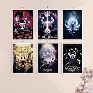 Hollow Knight map Game Canvas Poster UNFrame 8''x12'',12''x18'',14''x21'',16''x24'',20''x30'',24''x36''