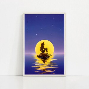The Little Mermaid 1989 Classic Movie Canvas Poster UNFrame 8''x12'',12''x18'',14''x21'',16''x24'',20''x30'',24''x36'' G