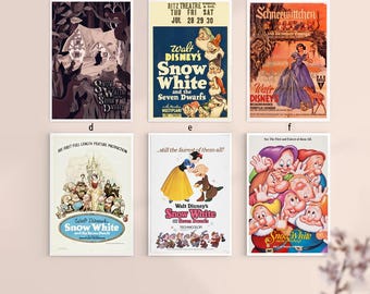 白雪姫と七人の小人（1937）ディズニーアニメ映画復刻ポスター 24x36
