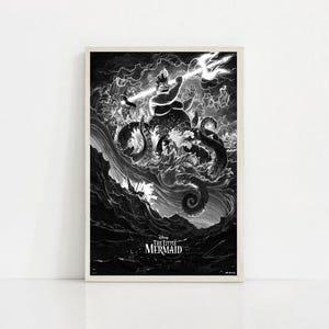 The Little Mermaid 1989 Classic Movie Canvas Poster UNFrame 8''x12'',12''x18'',14''x21'',16''x24'',20''x30'',24''x36'' B