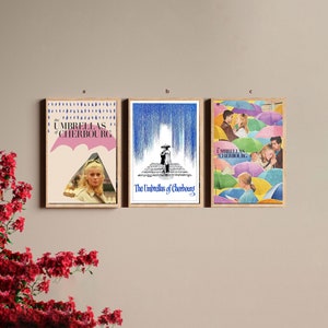 Die Regenschirme von Cherborg Classic Movie Canvas Poster 20''x12'',12''x18'',14''x21'',16''x24'',20''x30'',24''x36''