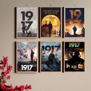 Póster de película de 1917 sin marco, 8'' x 12'', 12'' x 18'', 14'' x 21'', 16'' x 24'', 20'' x 30'', 24'' x 36''