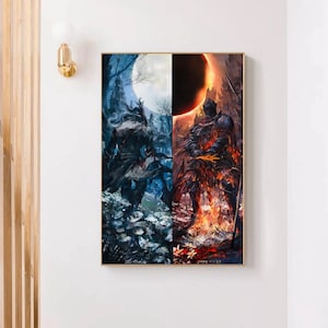 Bloodbundene Dark Souls Leinwand Poster 20''x12'',12''x18'',14''x21'',40''x24'',20''x30'',24''x36''