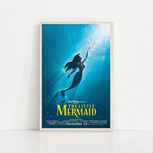 The Little Mermaid 1989 Classic Movie Canvas Poster UNFrame 8''x12'',12''x18'',14''x21'',16''x24'',20''x30'',24''x36'' D