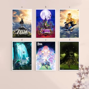 The Legend of Zelda Breath of the Wild klassisk film kanvasposter utan ram 8''x12'', 12''x18'', 14''x21'', 16''x24'', 20''x30'', 24''x36''