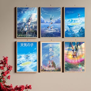 Weathering With You Film Leinwand Poster UNRahmen 8 '' x 12 '', 12 '' x 18 '', 14 '' x 21 '', 16 '' x 24 '', 20 '' x 30 '', 24 '' x 36 ''