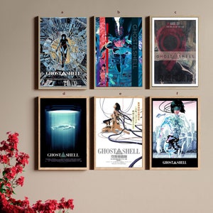 Póster de película clásica Ghost in the Shell de 1995, sin marco, 8'' x 12'', 12'' x 18'', 14'' x 21'', 16'' x 24'', 20'' x 30'', 24'' x 36''
