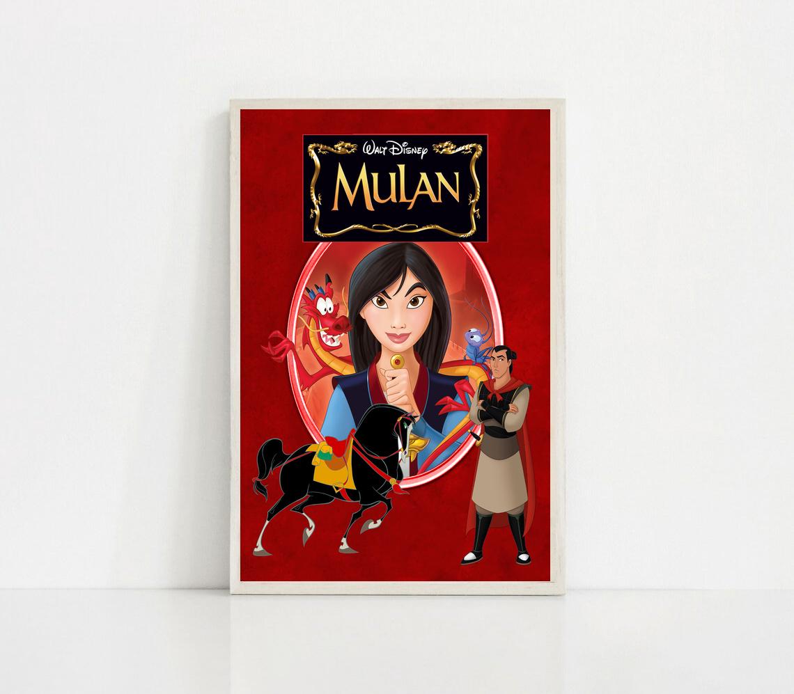 Mulan 1998 Classic Movie Canvas Poster Unframe 8''x12'',12''x18'',14 ...