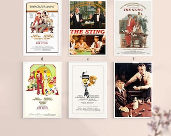 THE STING 1973 Movie Classic Film Canvas Poster UNFrame 8''x12'',12''x18'',14''x21'',16''x24'',20''x30'',24''x36''
