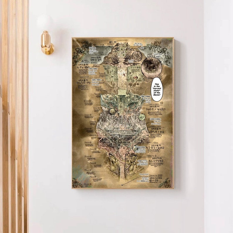 Made in Abyss Map Anime Movie Classic Film Canvas Poster - Etsy Australia