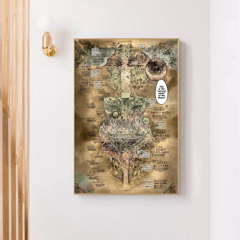 Made in Abyss Map Anime Movie Classic Film Canvas Poster - Etsy Australia