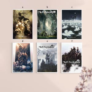 Affiche sur toile NieR Automata Classic Movie UNcadre 20 x 30 cm (12 x 18 po.), 14 x 21 po. 16 x 24 po. choix multiples