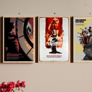 Klasyczny film Bękarty wojny Plakat na płótnie UNFrama 8''x12'',12''x18'',14''x21'',16''x24'',20''x30'',24''x36''