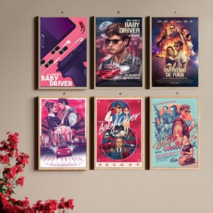 Baby Fahrer Classic Movie Leinwand Poster 8''x12'',12''x18'',14''x21'',16''x24'',20''x30'',24''x36''