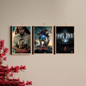 Iron Man Classic Movie Canvas Poster UNFrame 8''x12'',12''x18'',14''x21'',16''x24'',20''x30'',24''x36''