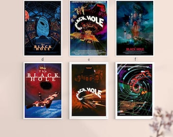 Czarna dziura 1979 Film Klasyczny film Plakat na płótnie bez ramki 8''x12'', 12''x18'', 14''x21'', 16''x24'', 20''x30'', 24''x36''