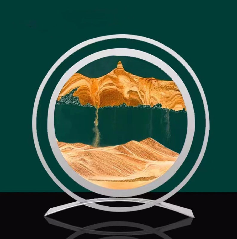 Sand Art, Moving Sand Art Sculpture, Flowing Sand Picture, Rounded