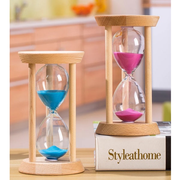 1/3/5/10/15/20/30 Minutes Wooden Hourglass Timer, Home Living Room Desktop Decoration, Children Birthday Gift Portable Sand Clock