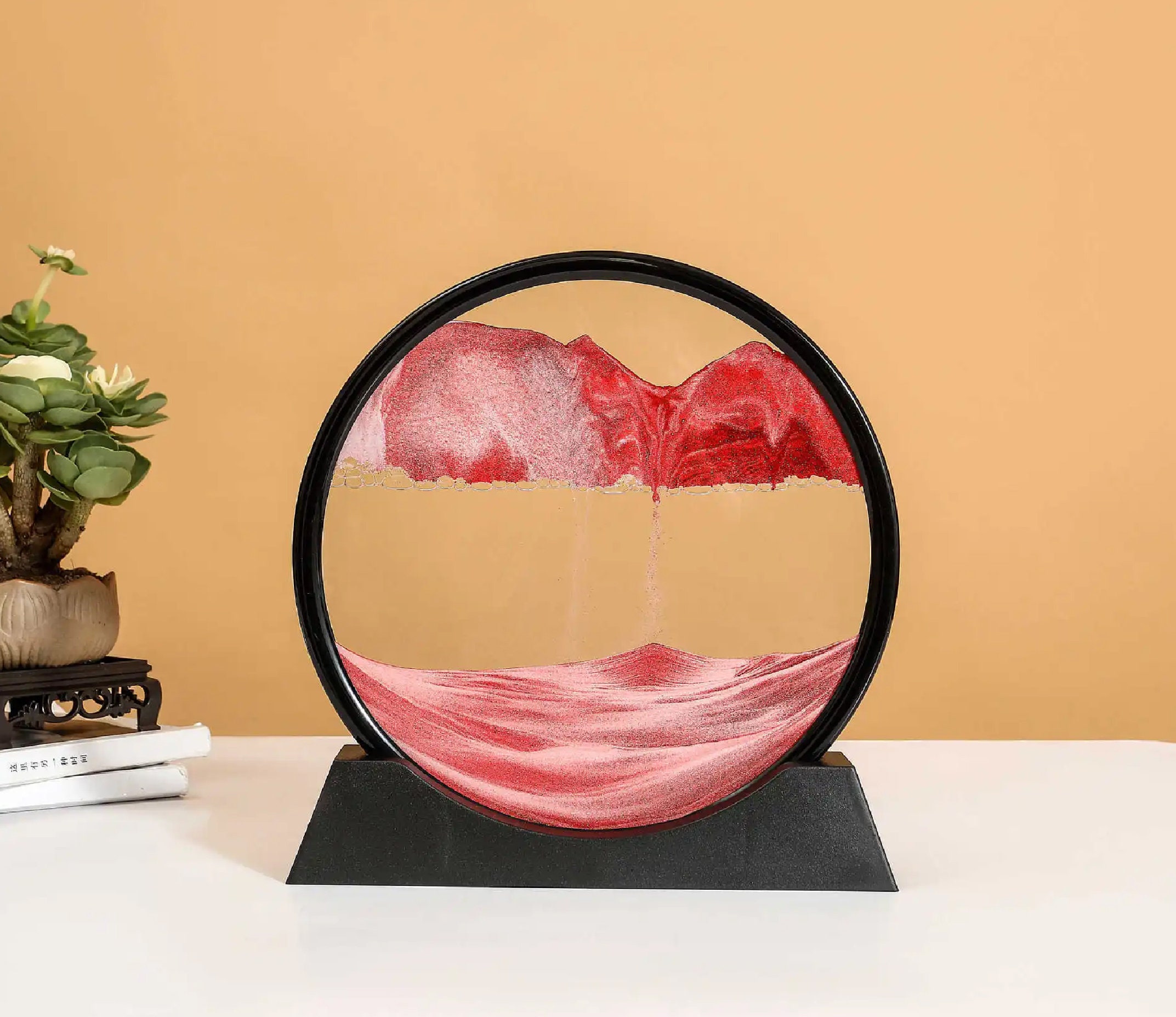 Moving Sand Art Sculpture Flowing Sand Picture Rounded Frame Sand moving-sand-art-sculpture-flowing-sand-picture-rounded-frame-sand