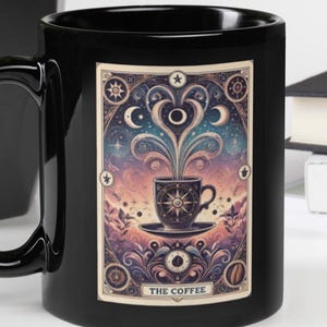 Zwarte glanzende tarotmok "The Coffee"