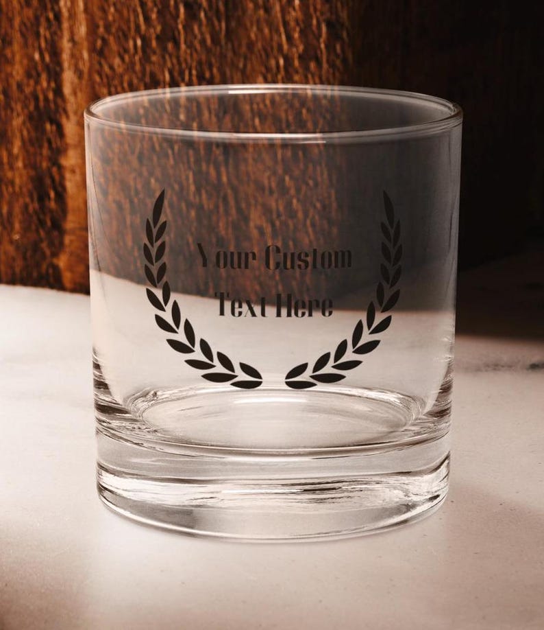 Custom Rocks Glass With Monogram Logo - Etsy
