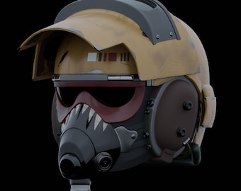 Concept Starwars inspired Bounty Hunter Pilot Helmet 3D-files for 3D printing