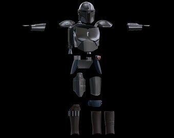 Star Wars The Mandalorian inspired Mandalorian armor, helmet and jetpack 3D-file for cosplay