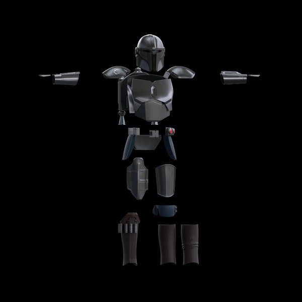 Star Wars The Mandalorian inspired Mandalorian armor, helmet and jetpack 3D-file for cosplay