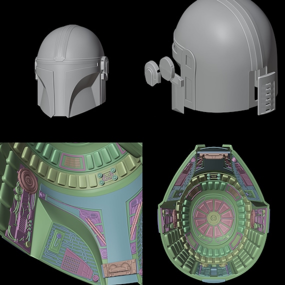 Star Wars the Mandalorian Inspired Mandalorian Helmet 3d-file for