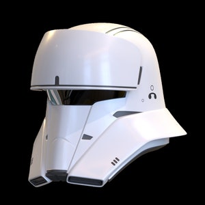 May include: White helmet with a visor and a black design on the side. The helmet has a black symbol on the side that looks like a person with their arms raised.