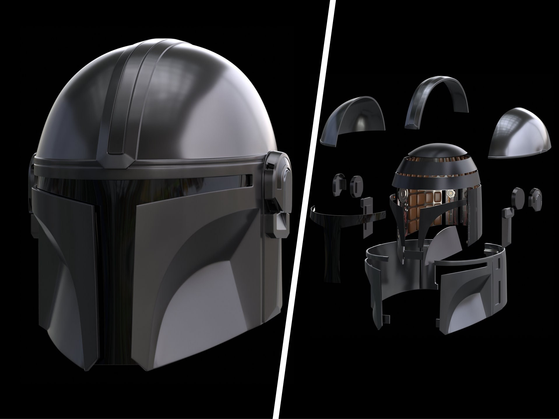 Star Wars the Mandalorian Inspired Mandalorian Helmet 3d-file for