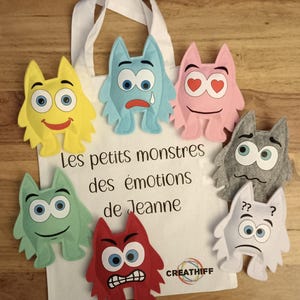 Monstres des émotions  avec option sac de rangement personnalisé