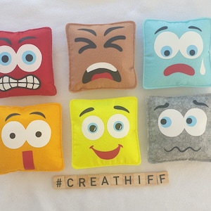 Cushions of the 6 fundamental emotions - monsters of emotions